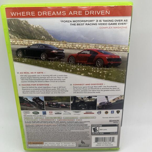 Forza Motorsport 3 Xbox 360 CIB Complete Tested & Working - Picture 3 of 8